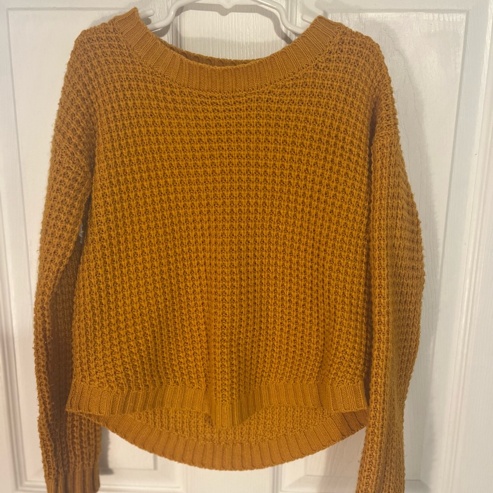 Cat & Jack Mustard Knit Sweater Size 7